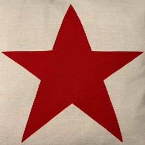 ***25% OFF***NWT New Haven Pure Cotton Knitted Pillow - Red Sailor Star - $60